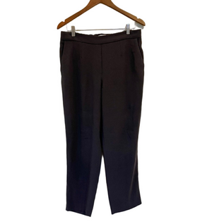 Babaton Dark Grey Conan Trousers Aritzia High Waist Elastic Ankle Length